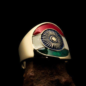 Perfectly crafted Men's National Flag Ring India - solid Brass-2