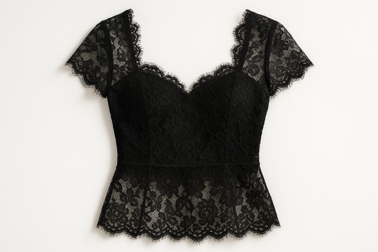 black lace top