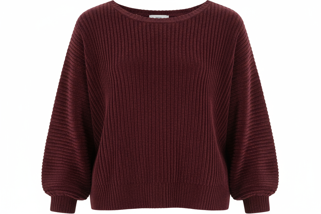 Burgundy Ribbed Top