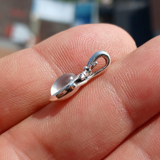 Moonstone Pendant, Flower Pendant, Sterling Silver Pendant, Moonstone Necklace, marquise shaped Ceylon Moonstone, gift for her, Leaf Pendant-0