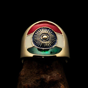Perfectly crafted Men's National Flag Ring India - solid Brass-1