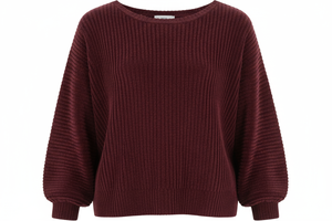 Burgundy Ribbed Top
